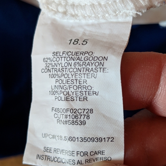 Speechless Short Sleeve Dress w/Lace Overlay & Geometrical Pattern Size 18 1/2 - Picture 5 of 5